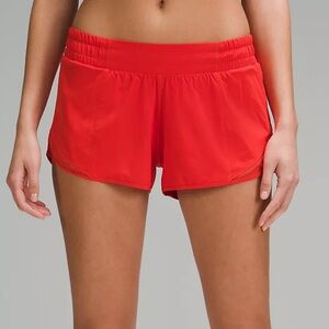 Lululemon Hotty Hot Red Shorts